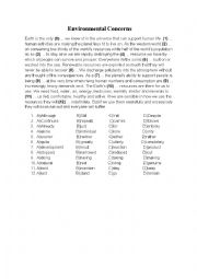 English Worksheet: gap filling