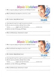 English Worksheet: Click Movie