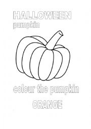 English Worksheet: halloween - pumpkin