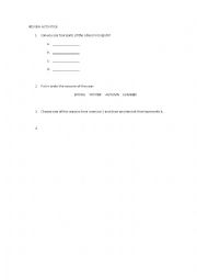 English Worksheet: REVIEW ACTIVITIES SCHOOL