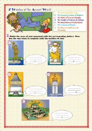 English Worksheet: 7 Wonders of the Ancient World (1)