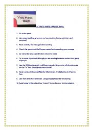 English Worksheet: Ten tips to write a proper email