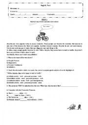 English Worksheet: BUY A BIKE