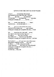 English Worksheet: Living for the City by Stevie Wonder 