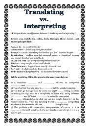 Translating vs. Interpreting