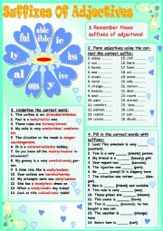 Suffixes Of Adjectives