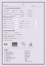 English Worksheet: numbers, nationalities and personal information 