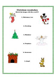 English Worksheet: Christmas vocabulary (easy)