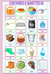 Containers and Quantities Picture Dictionary#2