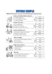 English Worksheet: Simple Future