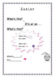 English Worksheet: whats this - whats that