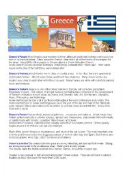 English Worksheet: Greece fact sheet