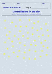 English Worksheet: Constellations in the Sky