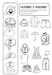 weather and clothes worksheets