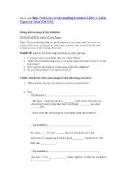 English Worksheet: Giving advice: some uses of the infinitive