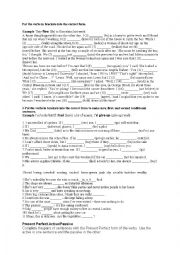 English Worksheet: mixed tenses, 1st and 2nd conditional, vocabulary