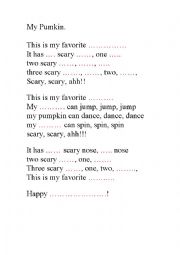 English Worksheet: Halloween - song