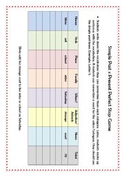 English Worksheet: Present Perfect x Simple Past Stop Game