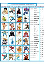 Cartoon Character match 3 - Heroes