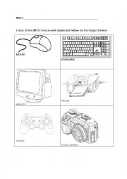 Input and Ouput Devices - ESL worksheet by wizard0426