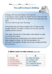 The wolf in sheep´s clothing - ESL worksheet by schulzi