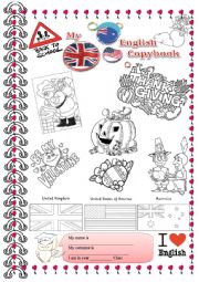 English Worksheet: My English Notebook (Cover)