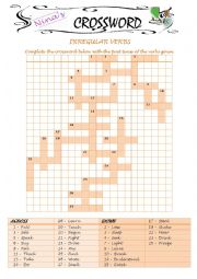 Crossword with Irregular verbs