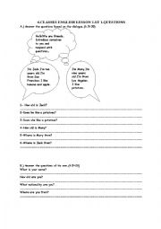 English Worksheet: an exam for 4th graders