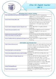 English Worksheet: sites for English teacher