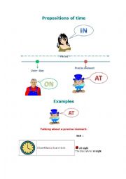 Prepositions of Time - in/on/at