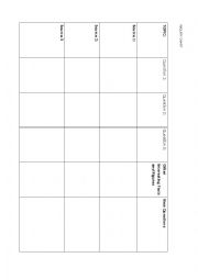 English Worksheet: Non-fiction reading guide: Inquiry Chart