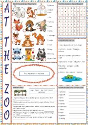 At the Zoo (Vocabulary Exercises)