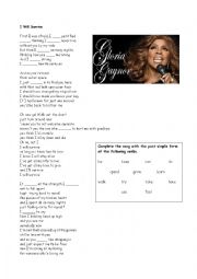 English Worksheet: Song in past I will Survive 