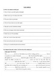 English Worksheet: PAST SIMPLE AND FUTURE: GOING TO