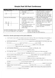 English Worksheet: Past simple vs Past continuous