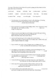 English Worksheet: phrases with prepositons