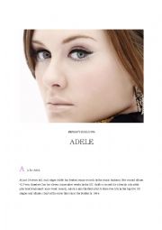 English Worksheet: Adele singer