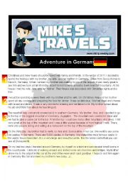 English Worksheet: Tavel Story - Germany