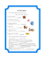 English Worksheet: FUTURE SIMPLE