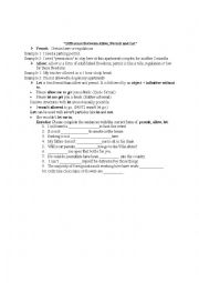 English Worksheet: permit allow let