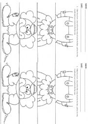 English Worksheet: CLOWN color, cut and paste