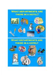English Worksheet: What departments are there in a Hotel?