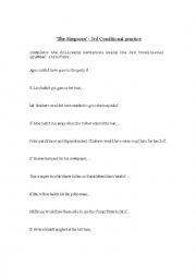 English Worksheet: The Simpsons - 3rd Conditional practice