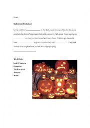 Halloween Worksheet