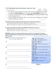 English Worksheet: Past Continuous & Simple