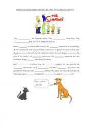 English Worksheet: the Simpsons Family