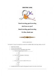 English Worksheet: Practicing basics greetings