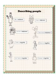 English Worksheet: Describing People