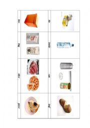 English Worksheet: Tin/Can/Slice/Bag/Loaf