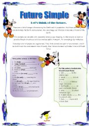 Future simple worksheet